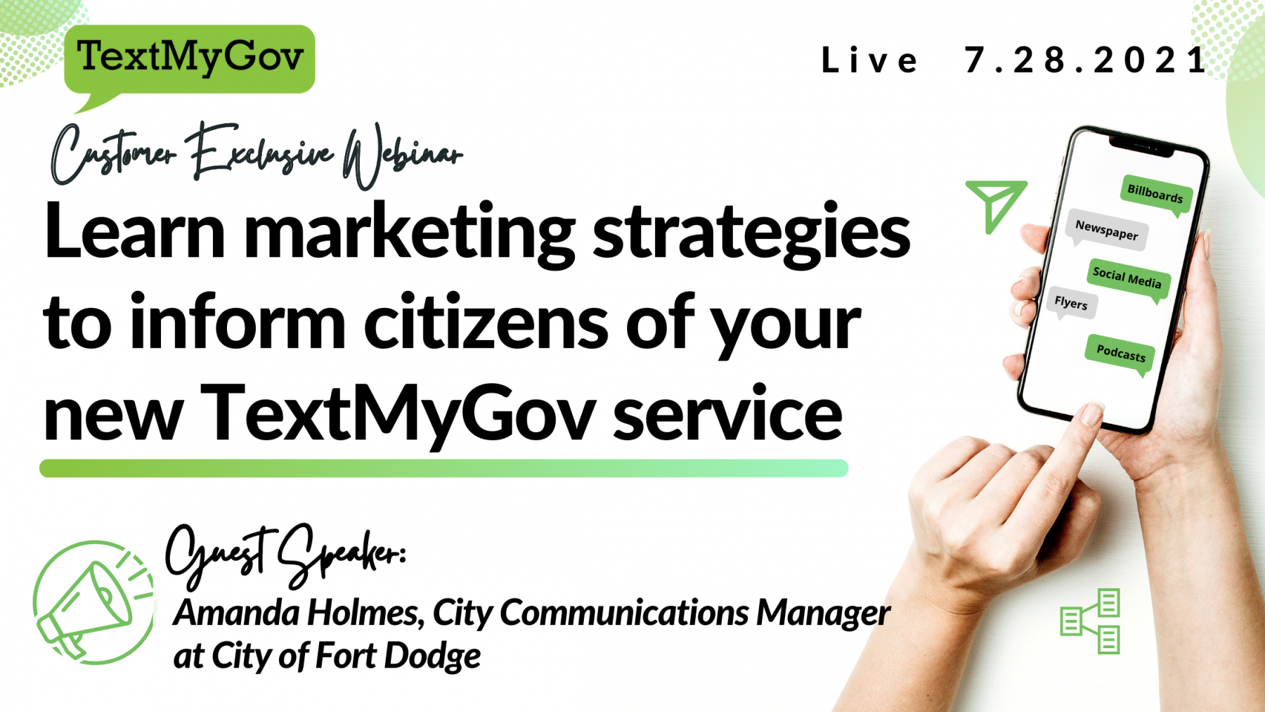 Marketing TextMyGov to citizens